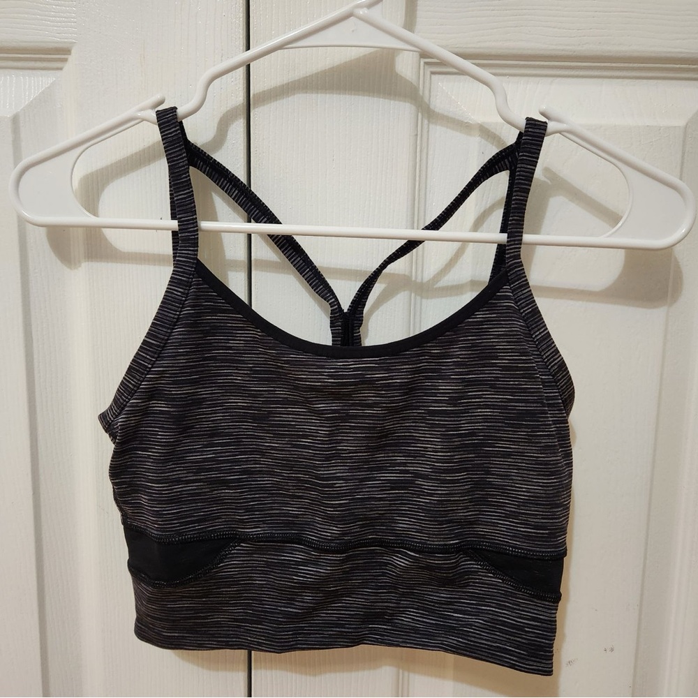 Athleta Gray-Black Sports Bra